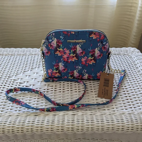 Steve Madden Teal BMaggie Print Dome Crossbody Bag - Picture 6 of 9